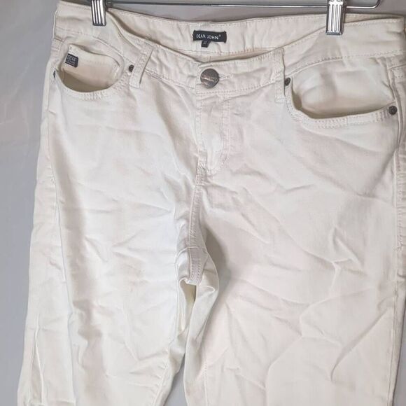 Dear John Off White Cropped Ankle Pant Jeans 30 Bone - Picture 3 of 9
